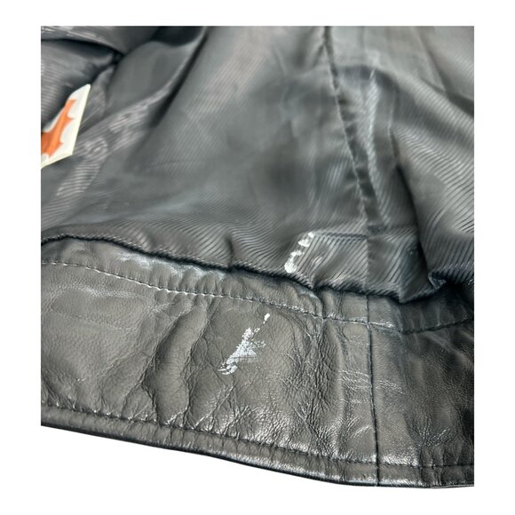 Factory Extreme Leather Studded Black Jacket Women's Size Small - Picture 10 of 12